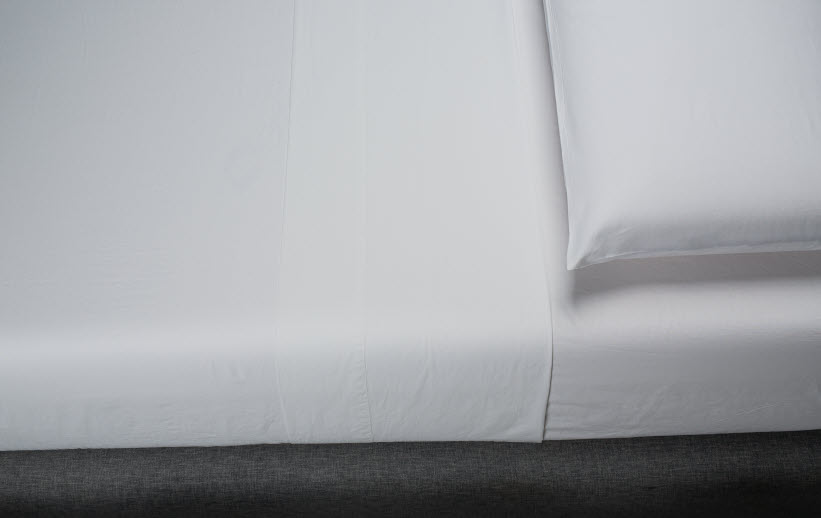 Side view of memory foam pillow
