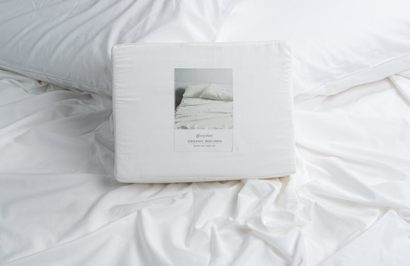 A pair of memory foam pillows